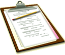 Image of two word documents is a visual reference for the Checklists and Evaluations webpage.
